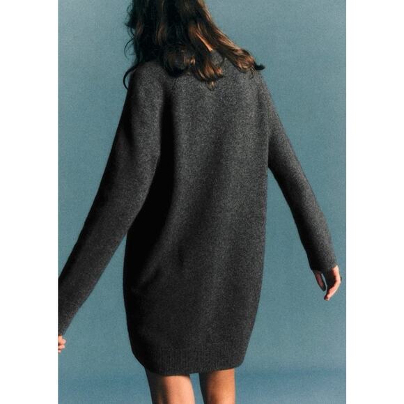 SEZANE QUITTERIE DRESS Size XS Charcoal Grey - Picture 9 of 9